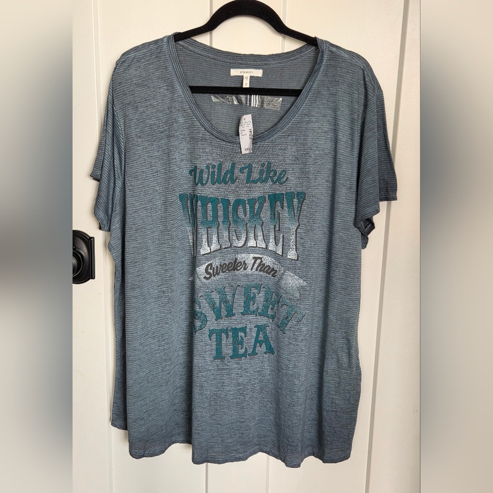 Gray Graphic Women's Top